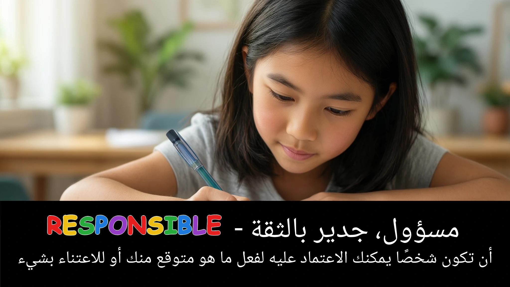 Arabic Illustration for responsible